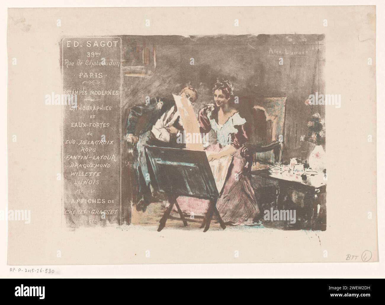 Business card of printer Edmond Sagot in Paris, 1881 1916 print