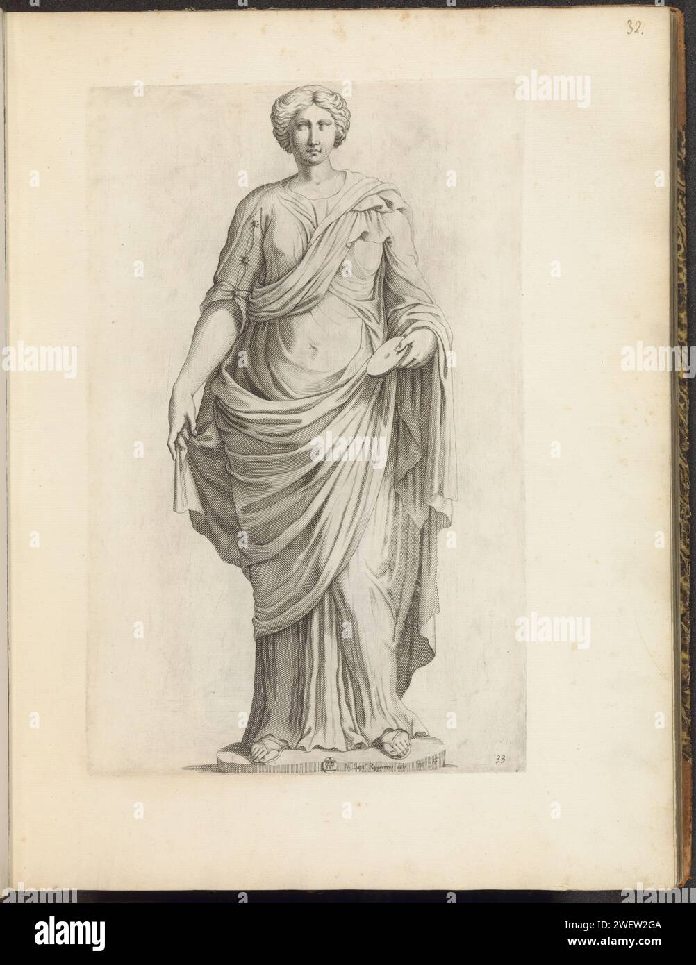 Statue of a woman, 1636 - 1647 print Statue of a standing woman in ...