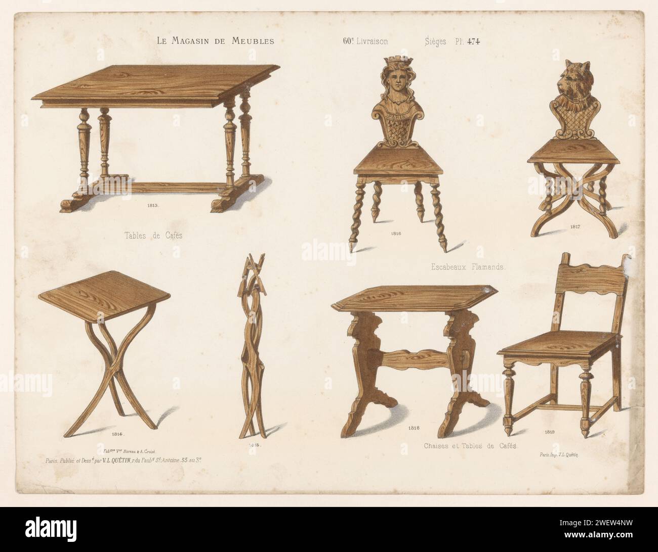 Tafels in stoelen anonymous after victor l on michel qu tin 1878