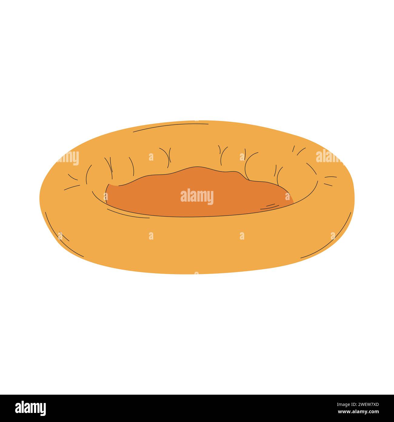 A bed for cats or dogs. A place for a pet to sleep. A pet care item. A flat vector illustration isolated on a white background Stock Vector