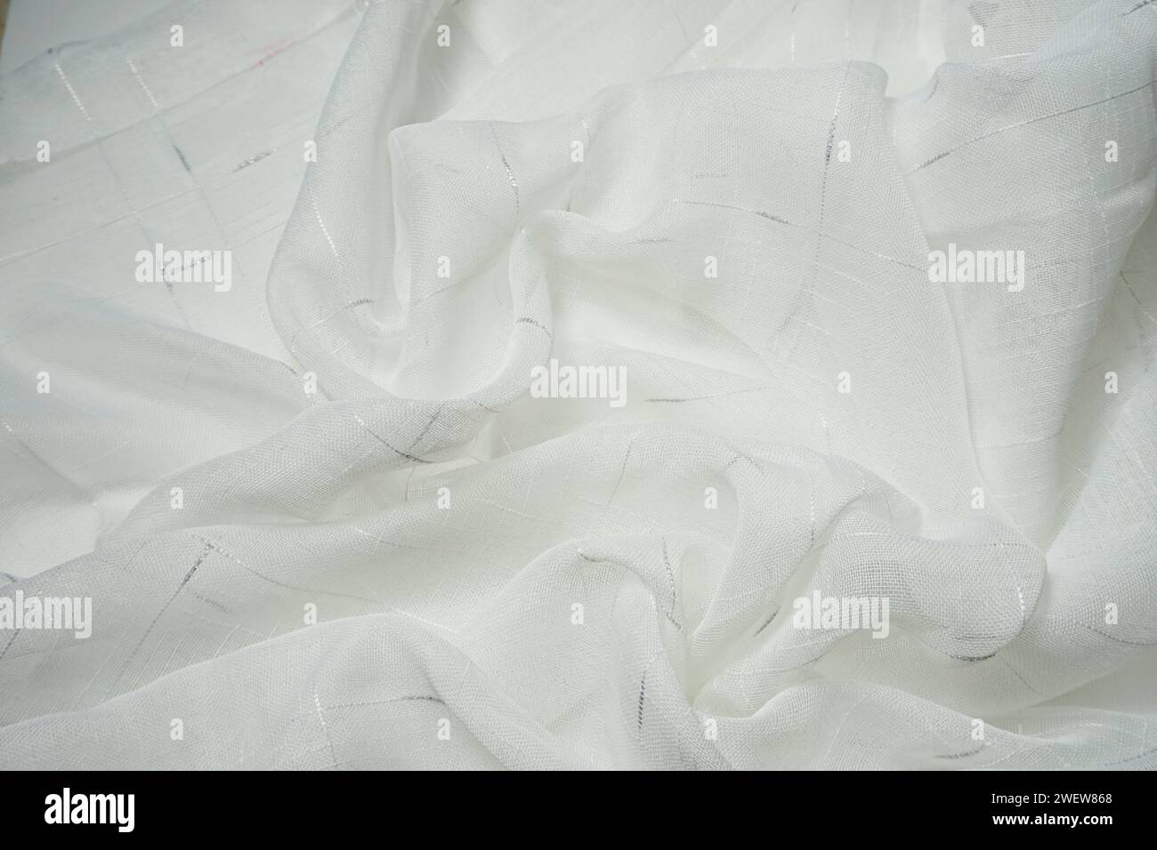 White fabric texture abstract wavy background Stock Photo - Alamy