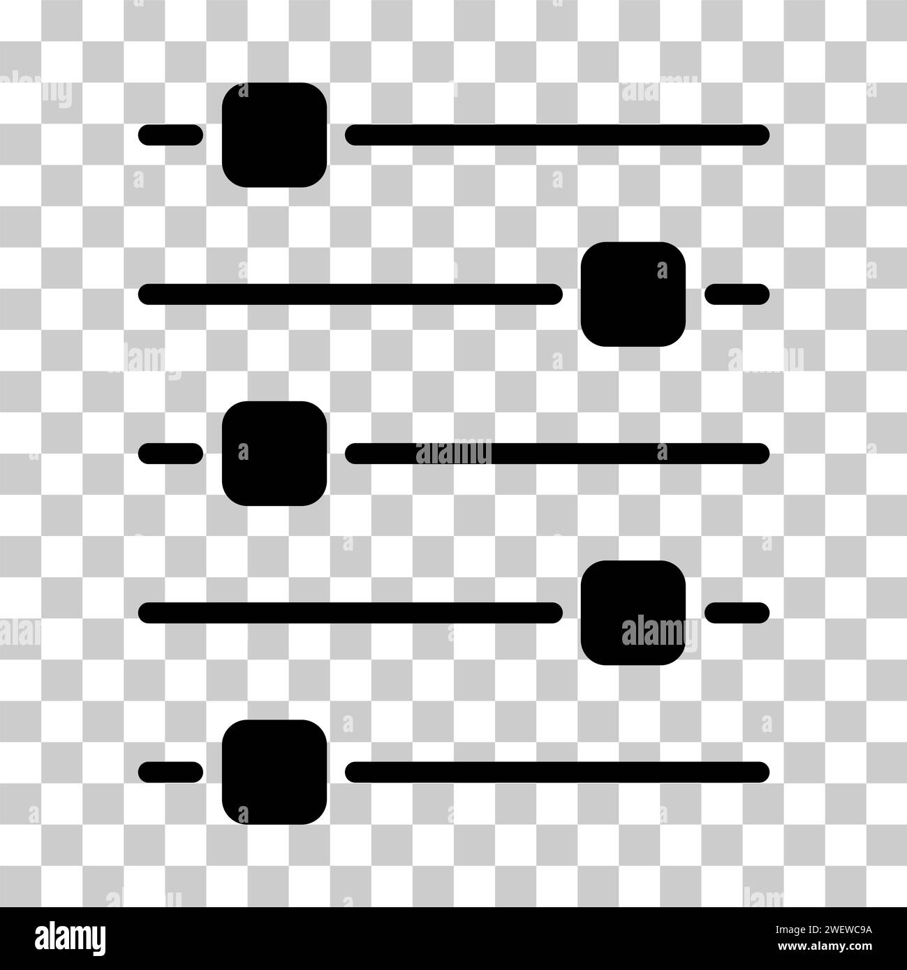 Volume mixer control icon, filter sound symbol button, switch sign