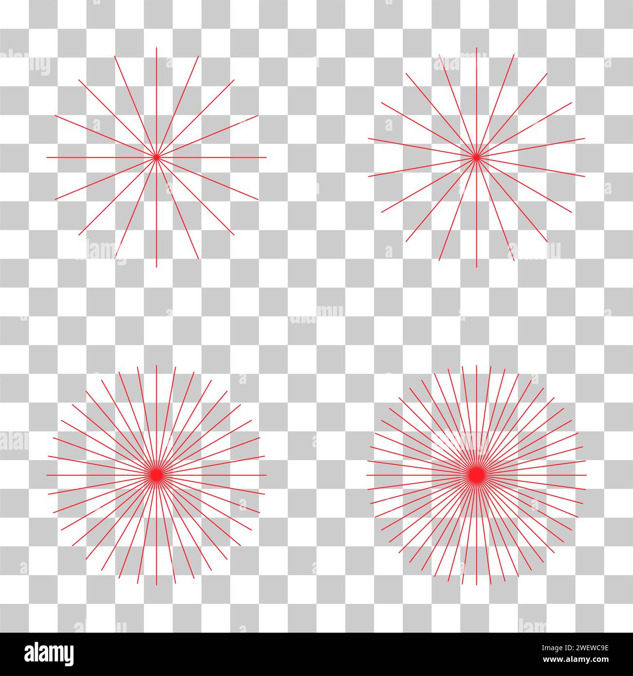 Set of converging radiating lines burst icon, geometric sunburst ...