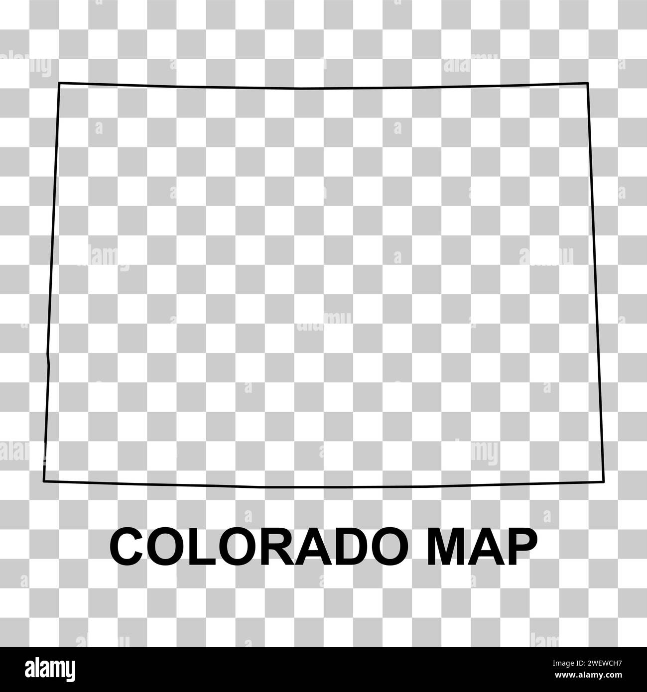 Colorado map shape, united states of america. Flat concept icon symbol