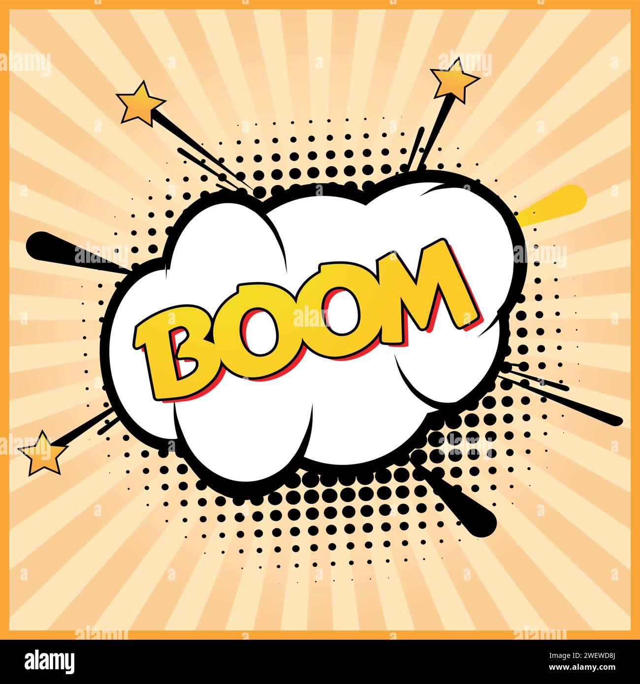 Boom text pop art design vector image design vector image Stock Vector