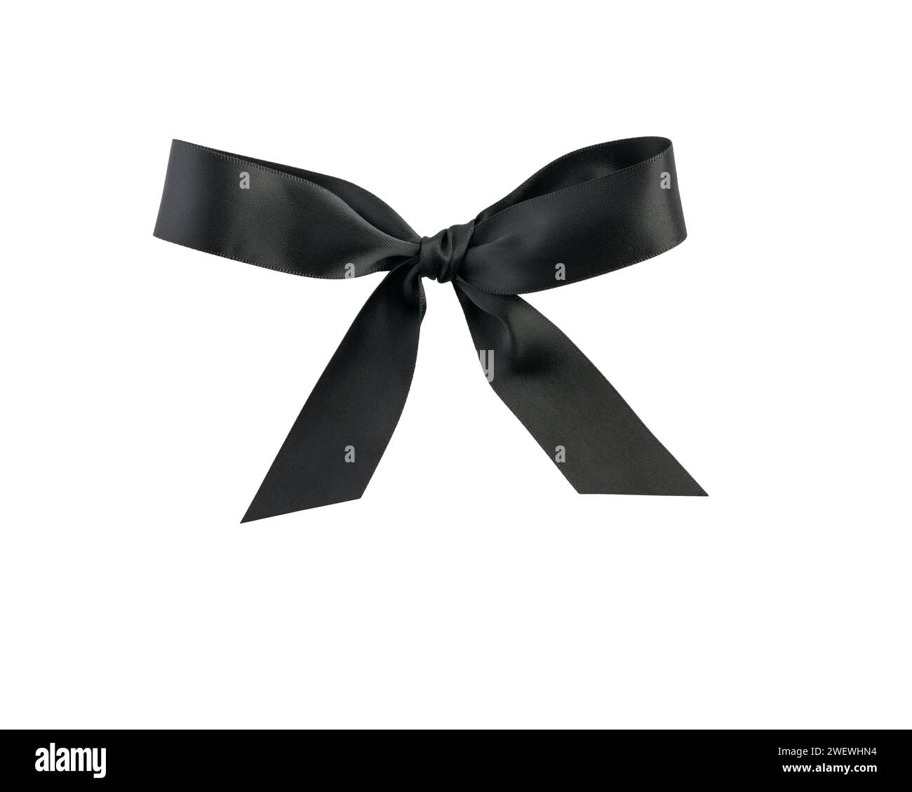 Black ribbon bow isolated on white background, good for decorating ...