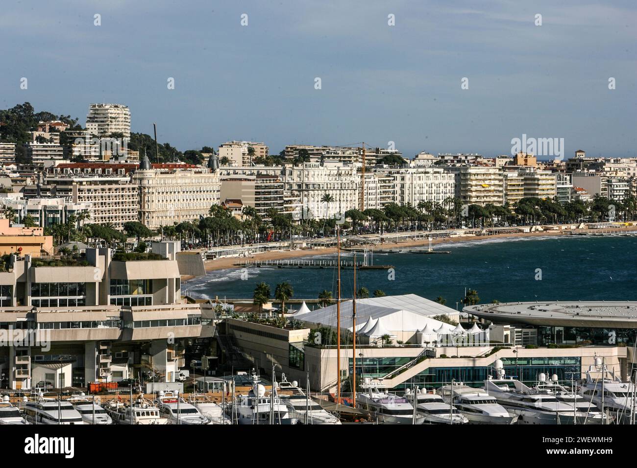 Vieux Port,le Palais des Festivals,La Croisette Stock Photo