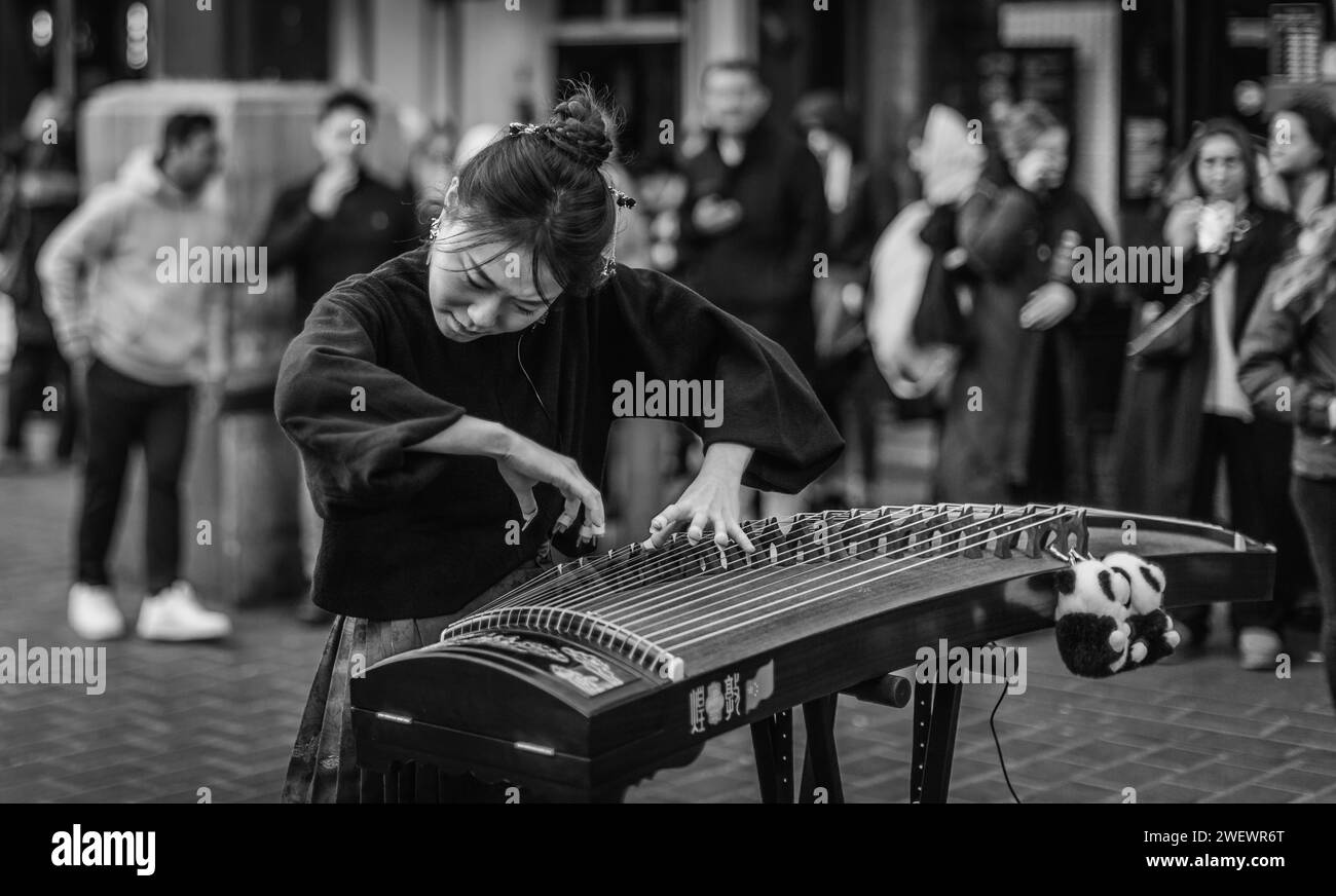 Chinese zither Black and White Stock Photos & Images Alamy