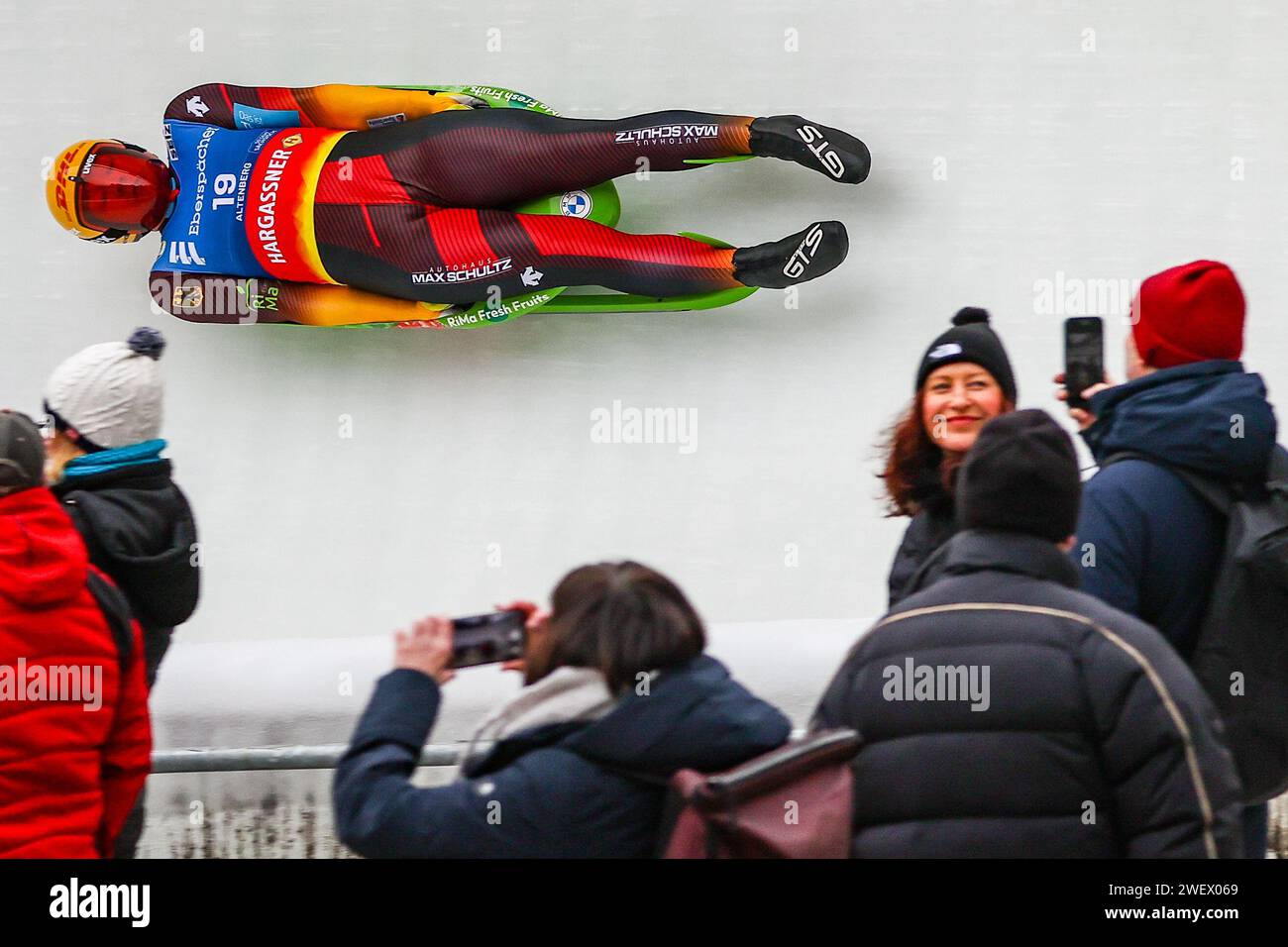 Altenberg, Germany. 27th Jan, 2024. Luge World Championships, men