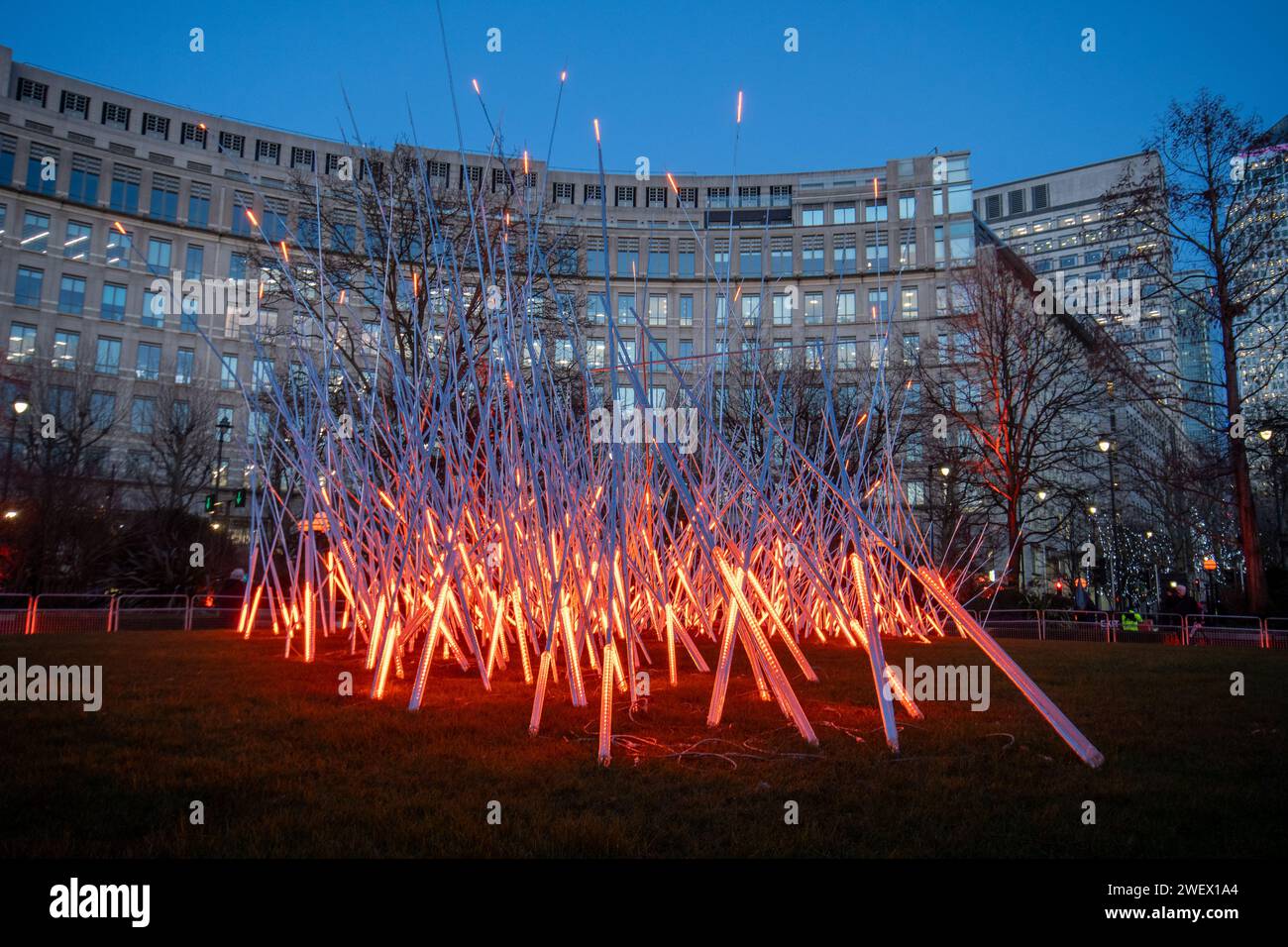 Canary Wharf Winter Lights, 26th January 2024, The popular annual