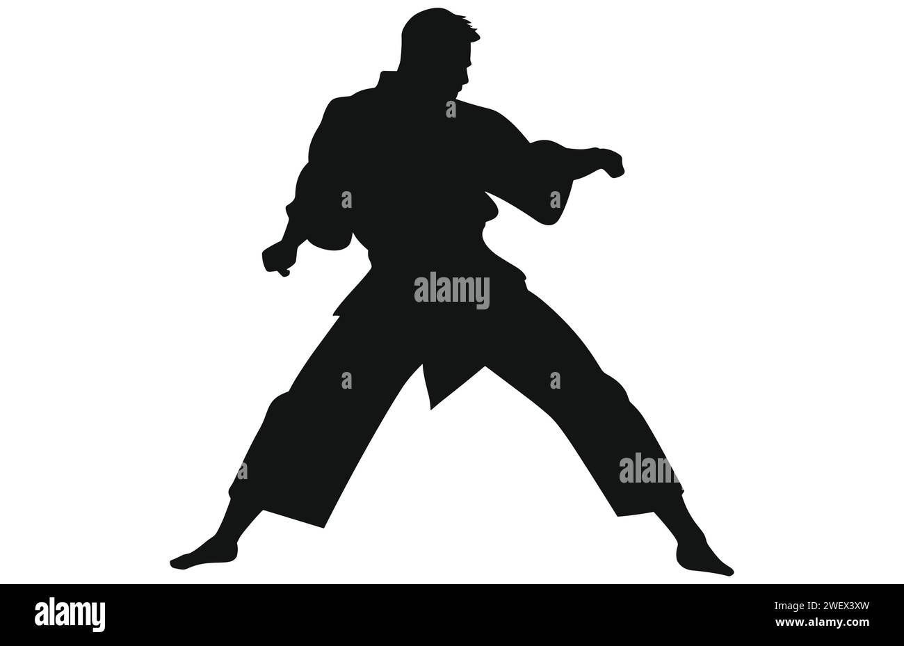 Martial arts,Collection of silhouettes of martial arts Stock Vector ...