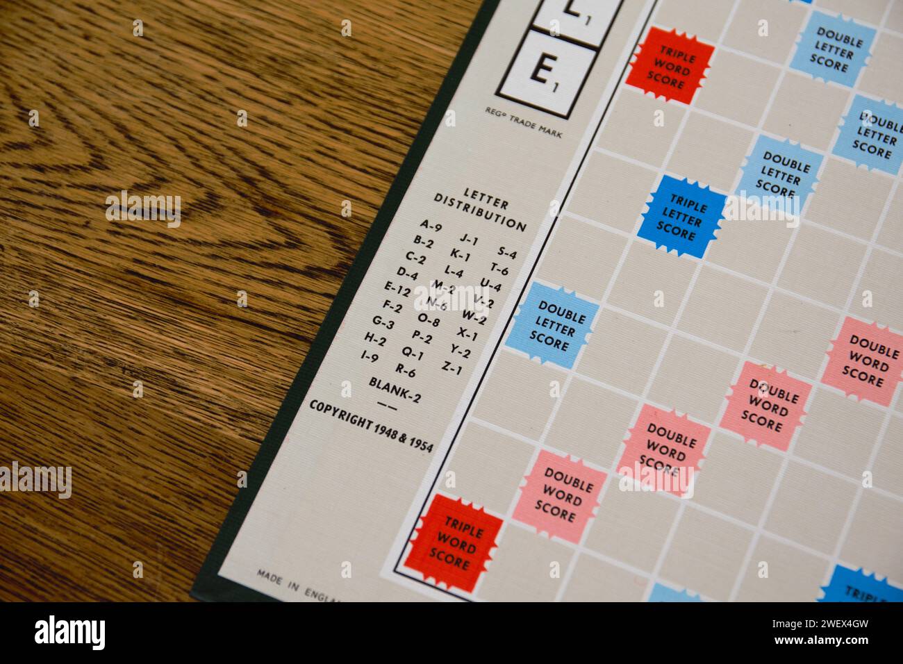 Scrabble board game. Spelling word play, making words out of tiles on ...