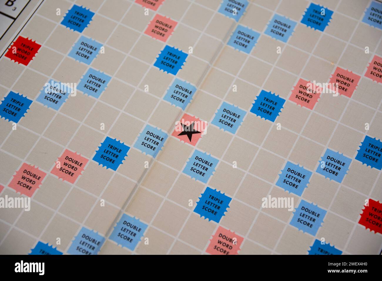 Scrabble board game. Spelling word play, making words out of tiles on ...