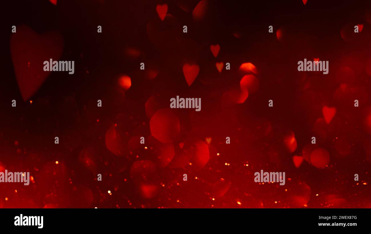 Abstract red background floating particles hi-res stock photography and ...