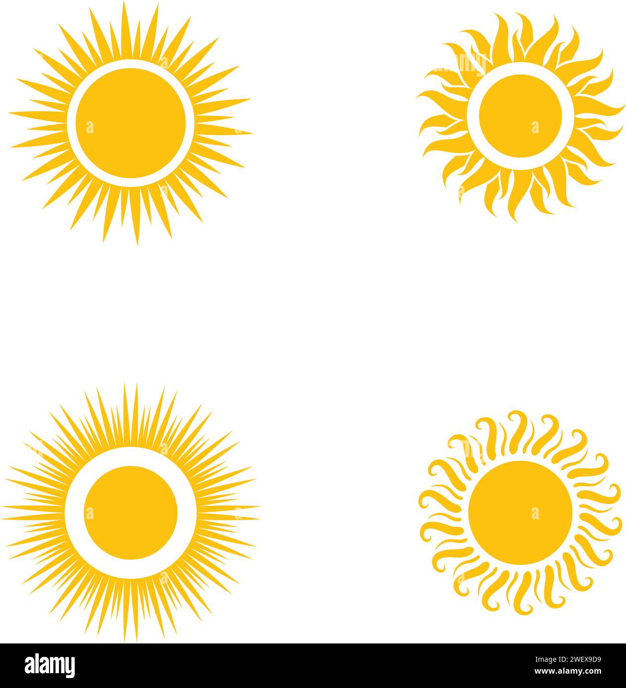 Sun Vector illustration Icon Logo Template design Stock Vector Image ...