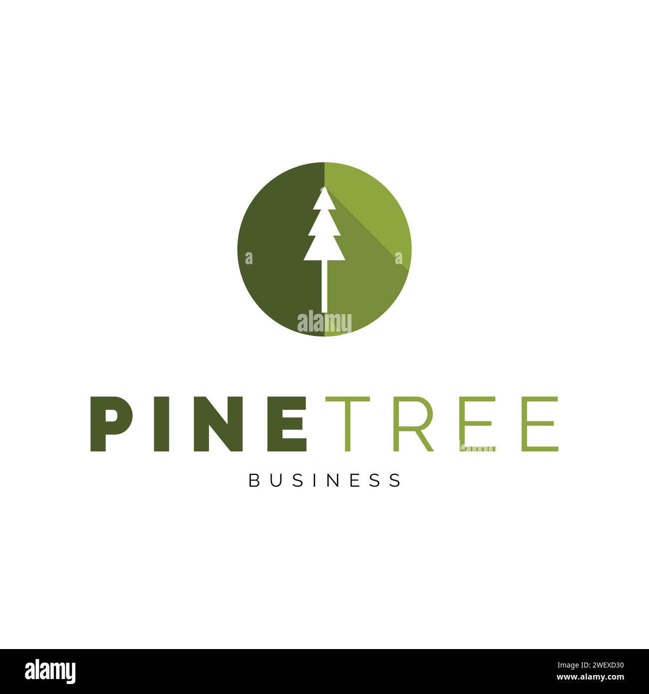 Pine Tree Icon Logo Design Template Stock Vector