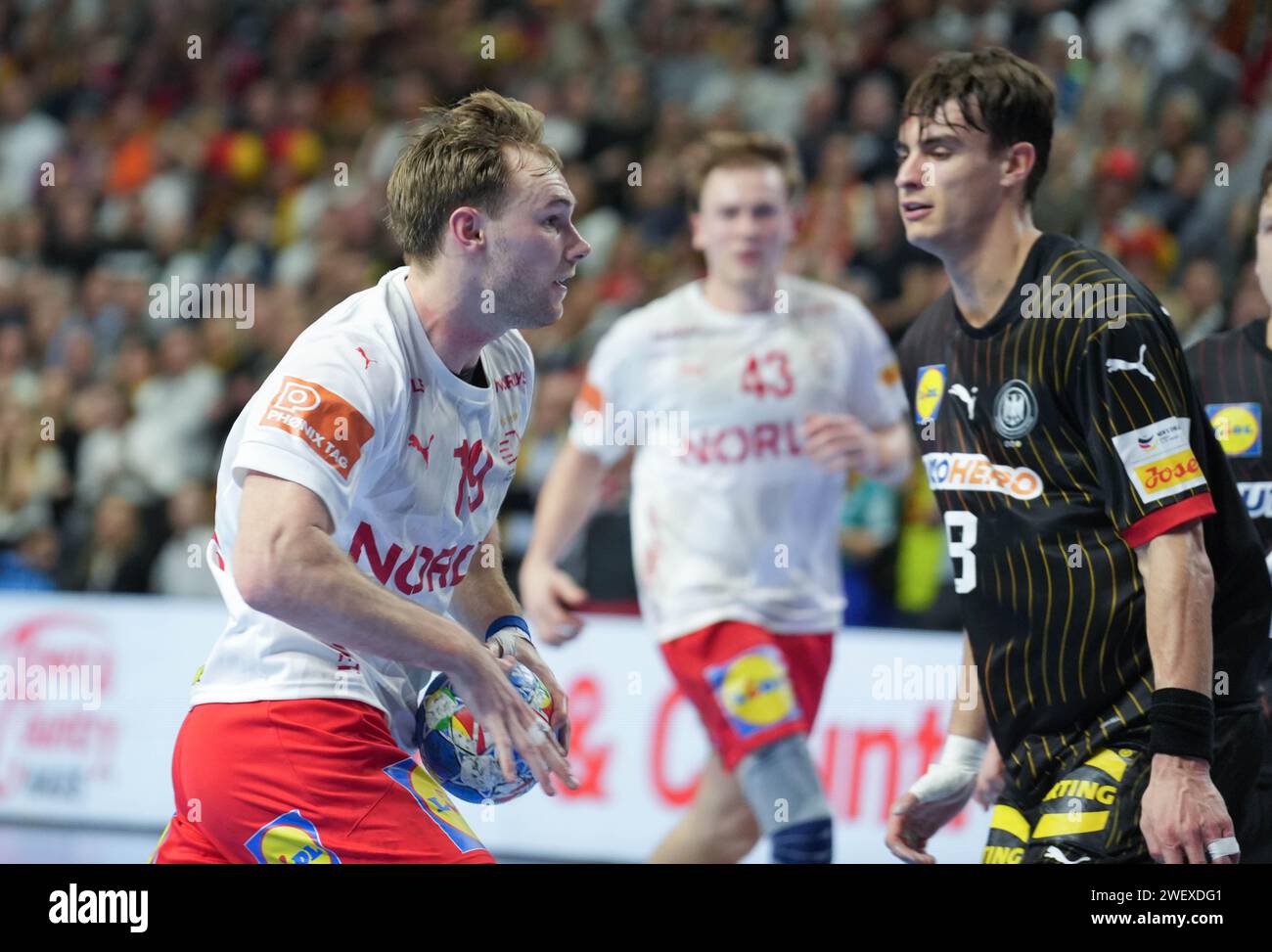 Mathias Gidsel of Denmark during the Men's EHF Euro 2024, Semi Finals