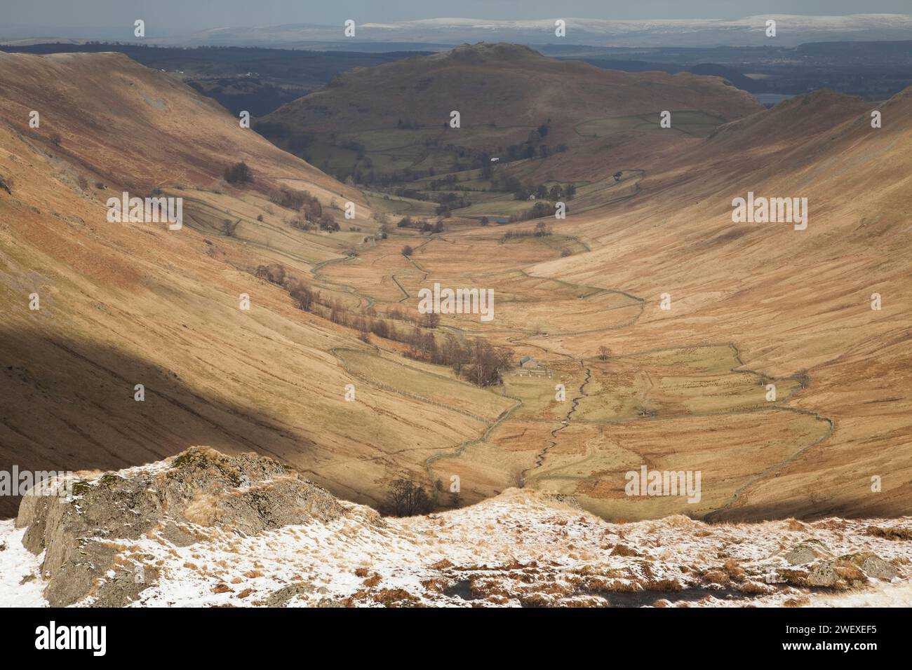 Boredale and Hallin Fell from Boredale Hause, Lake District, Cumbria, UK Stock Photo