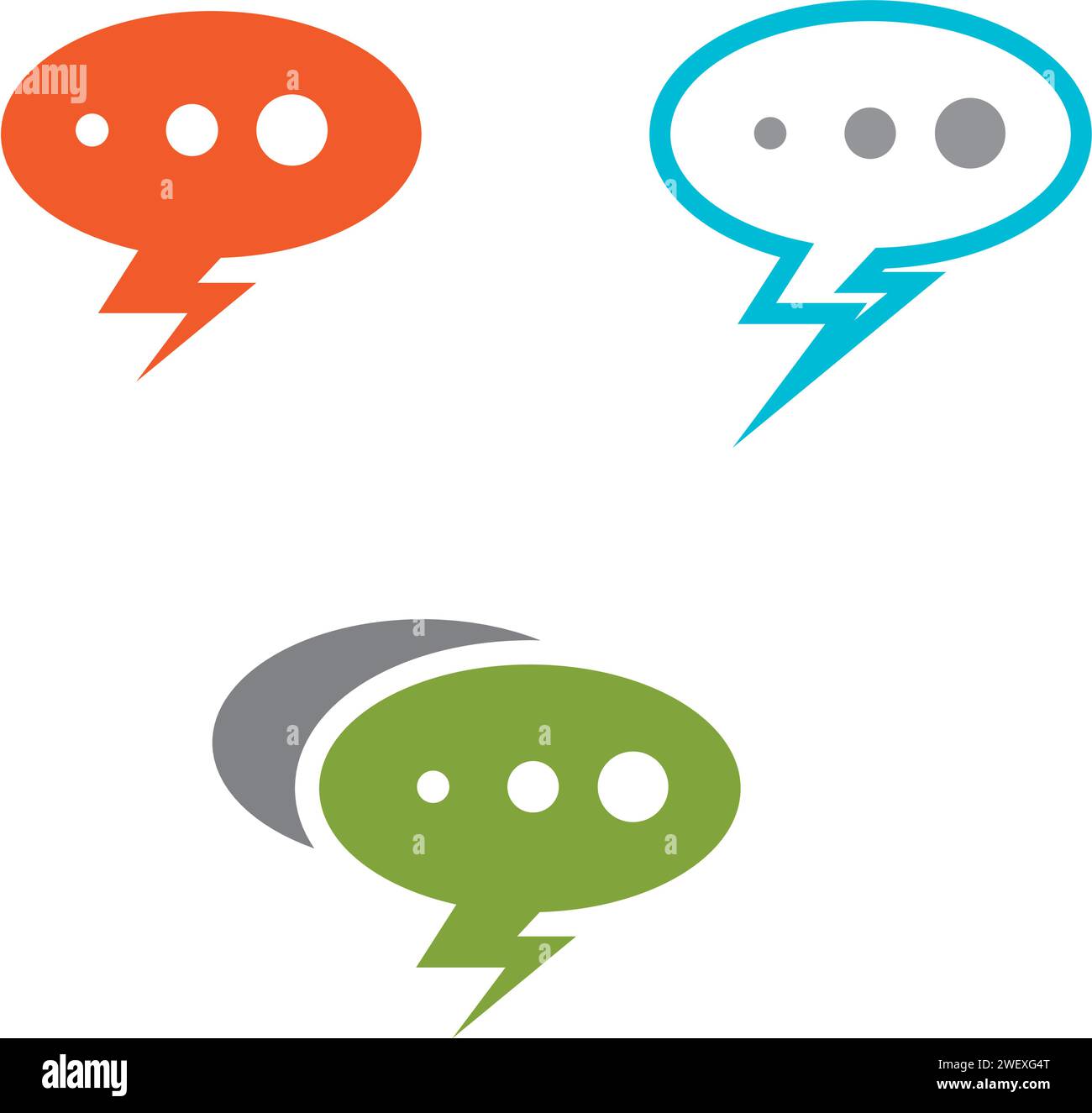 Speech bubble icon Logo template vector illustration Stock Vector Image ...
