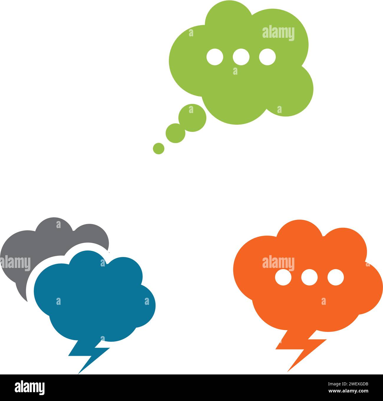 Speech bubble icon Logo template vector illustration Stock Vector Image ...