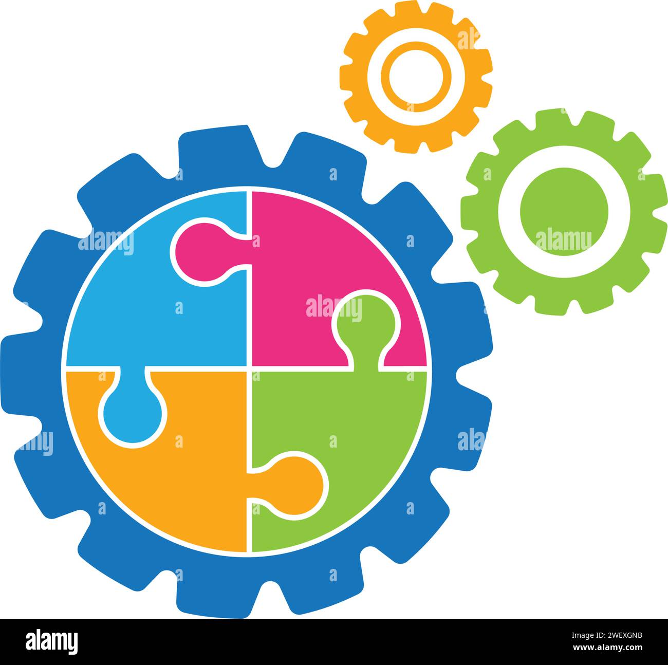 Puzzle Vector Illustration design template Stock Vector