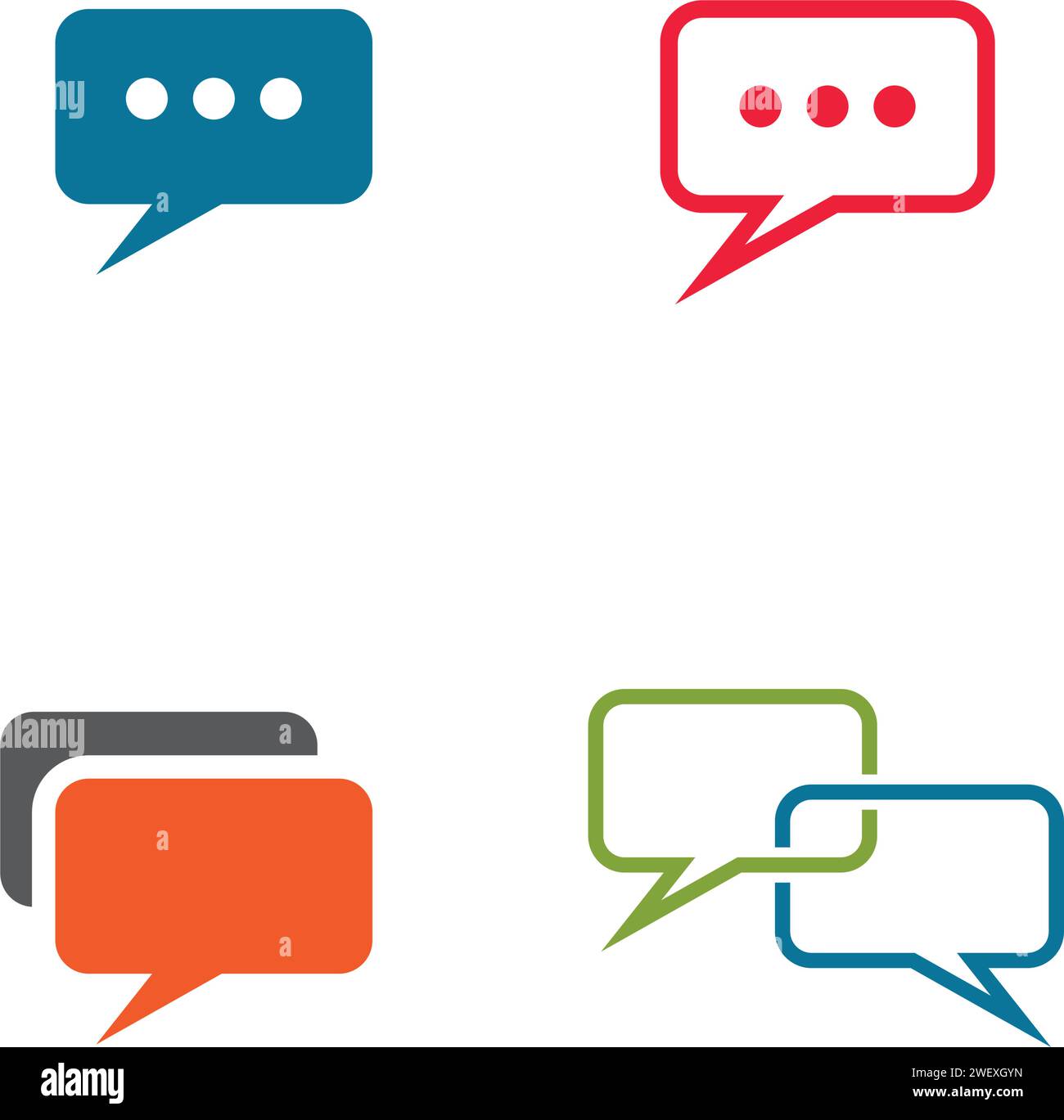Speech bubble icon Logo template vector illustration Stock Vector Image ...
