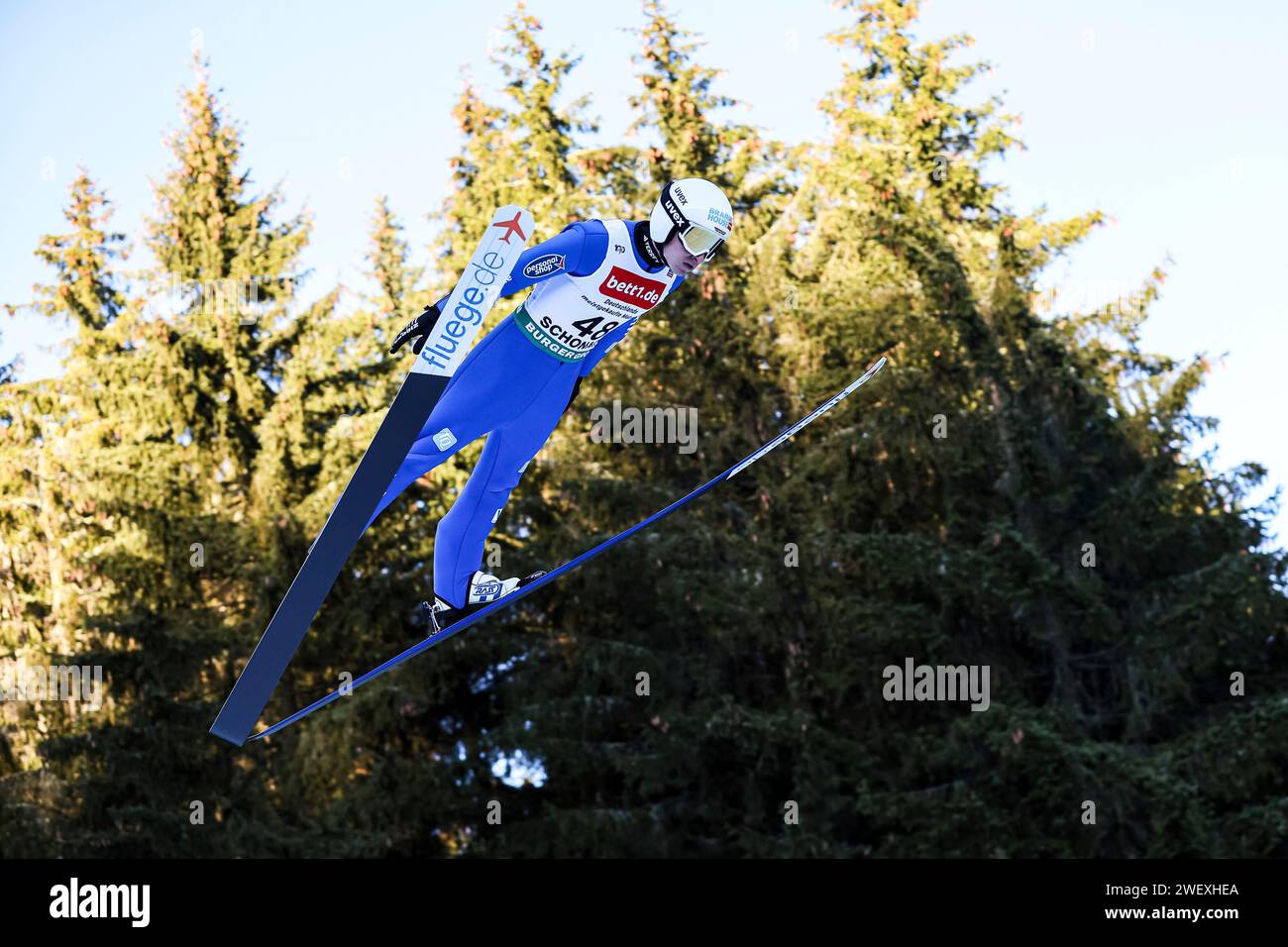 Schonach, Deutschland. 27th Jan, 2025. Manuel Faisst 48 (GER) beim