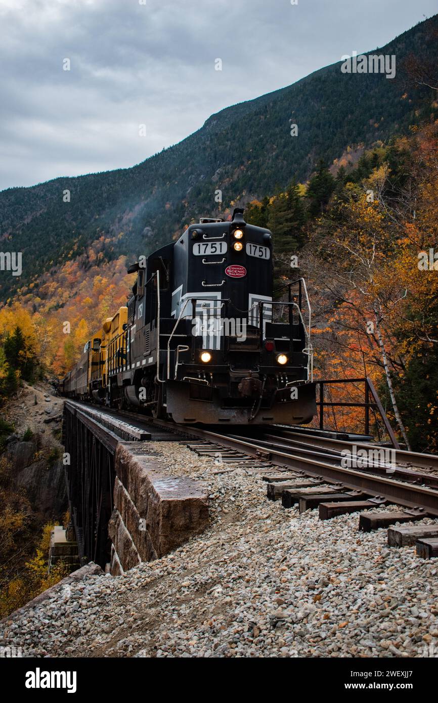 Mt Willard train track New Hampshire Stock Photo Alamy