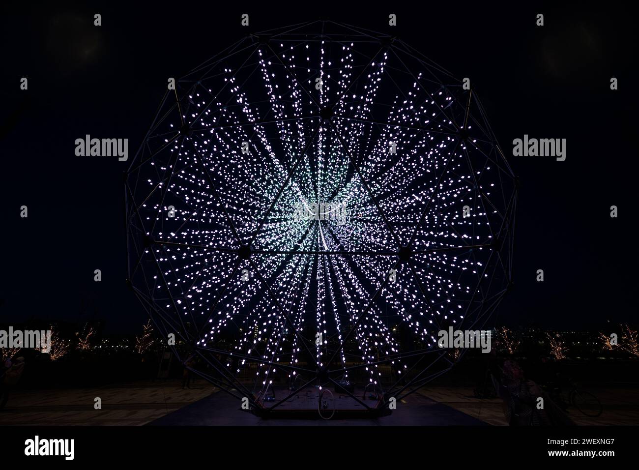 Singularity art installation at the Battersea Power Station Light Festival Stock Photo
