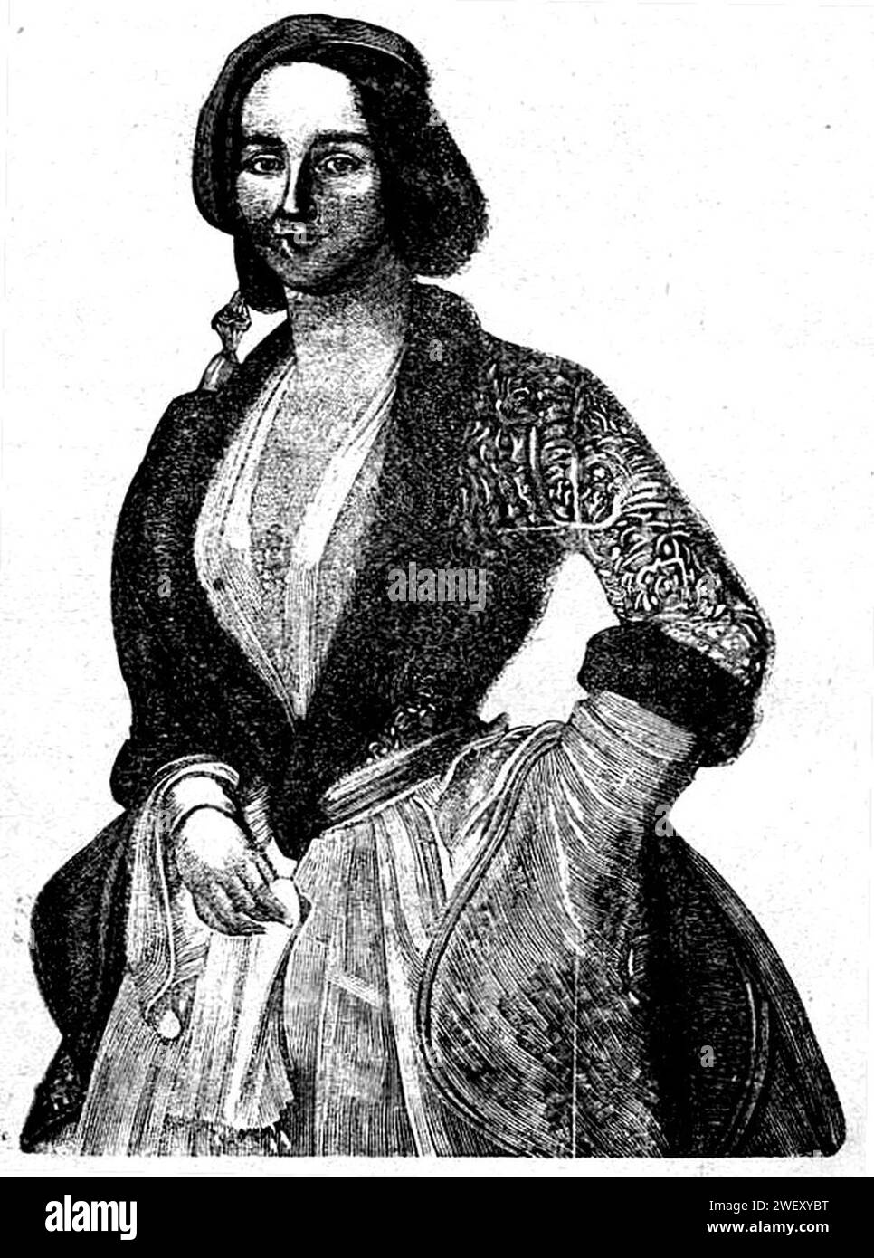 Amalia Queen of Greece (Istoria Othonos, p. 33. Stock Photo