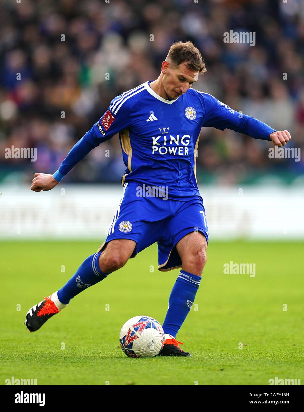 Leicester City's Marc Albrighton in action during the Emirates FA Cup ...