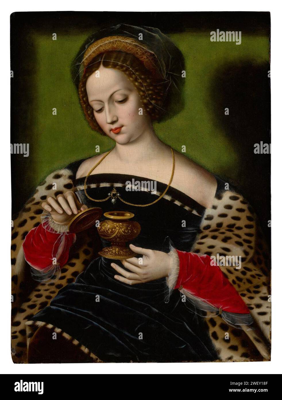 Ambrosius Benson - Mary Magdalene holding an ointment jar, Lot 5. Stock Photo