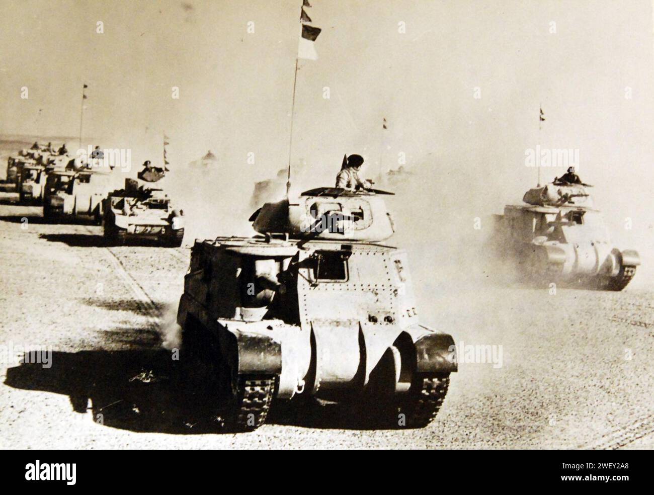 American M3 Grant medium tanks in the western desert, North African ...