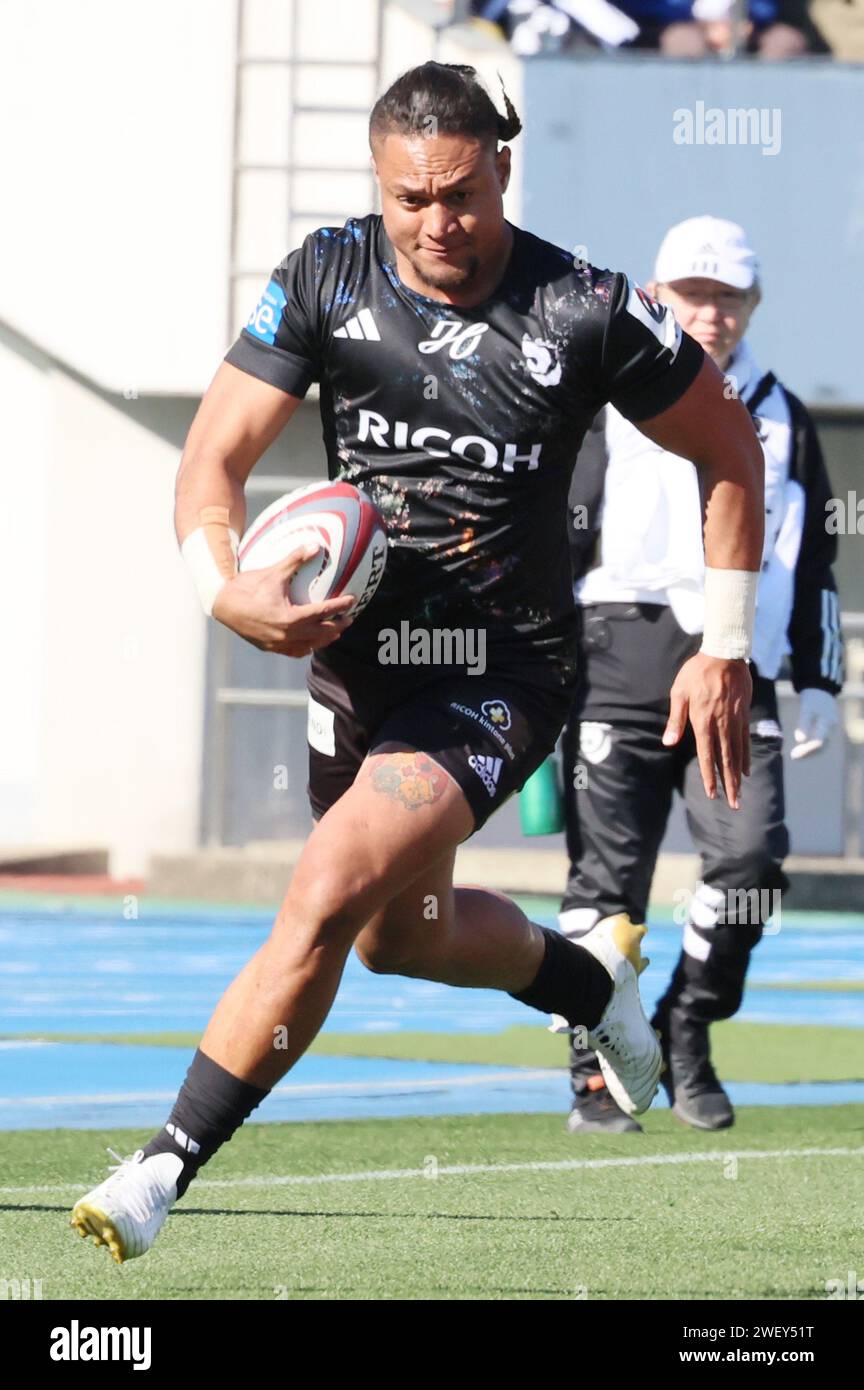 Tokyo, Japan. 27th Jan, 2024. Ricoh Black Rams Tokyo wing Siope Tavo