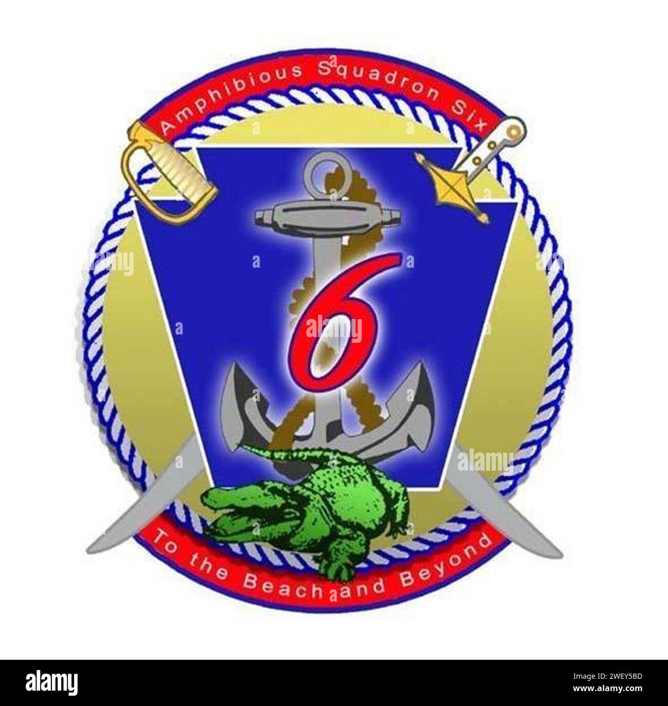 Amphibious Squadron 6 emblem. Stock Photo