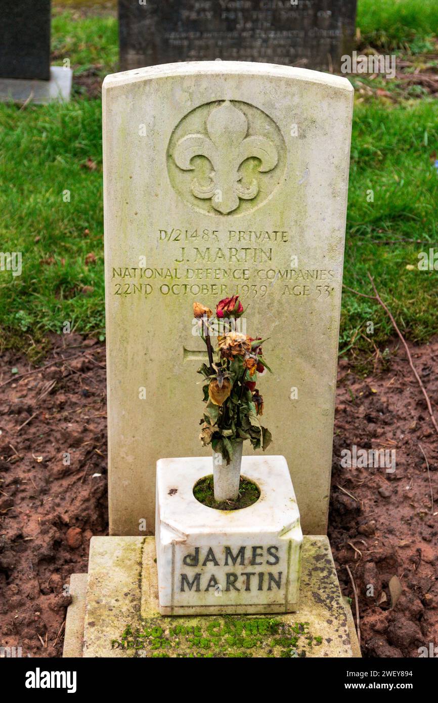 Commonwealth War Grave of James Martin. Weaste Cemetery, Salford. Stock Photo