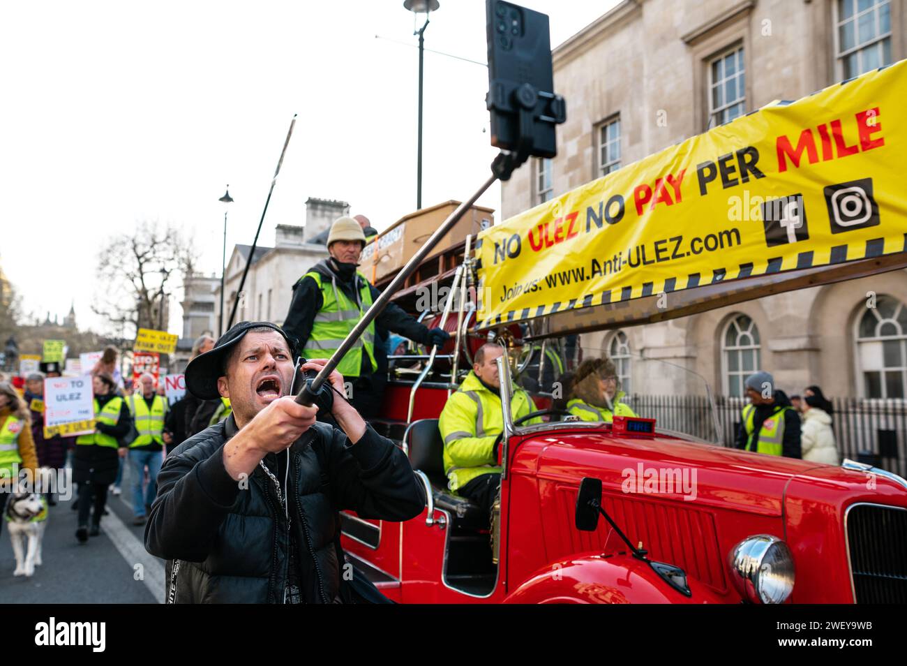 London, UK. 27 January 2024. Protest Against The Extension Of The Ultra ...