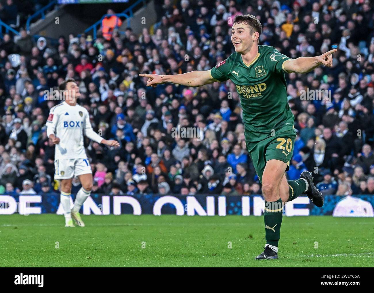 Adam Randell of Plymouth Argyle scores to make it 11 during the