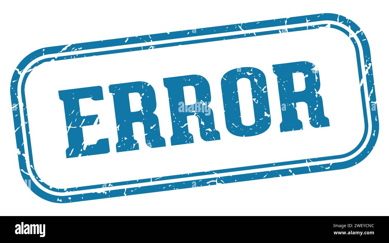 error stamp. error rectangular stamp isolated on white background Stock Vector