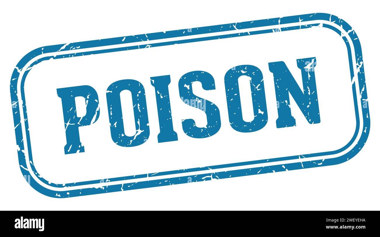 Poison Sign Rectangular poison stamp. poison rectangular stamp isolated on white background ...