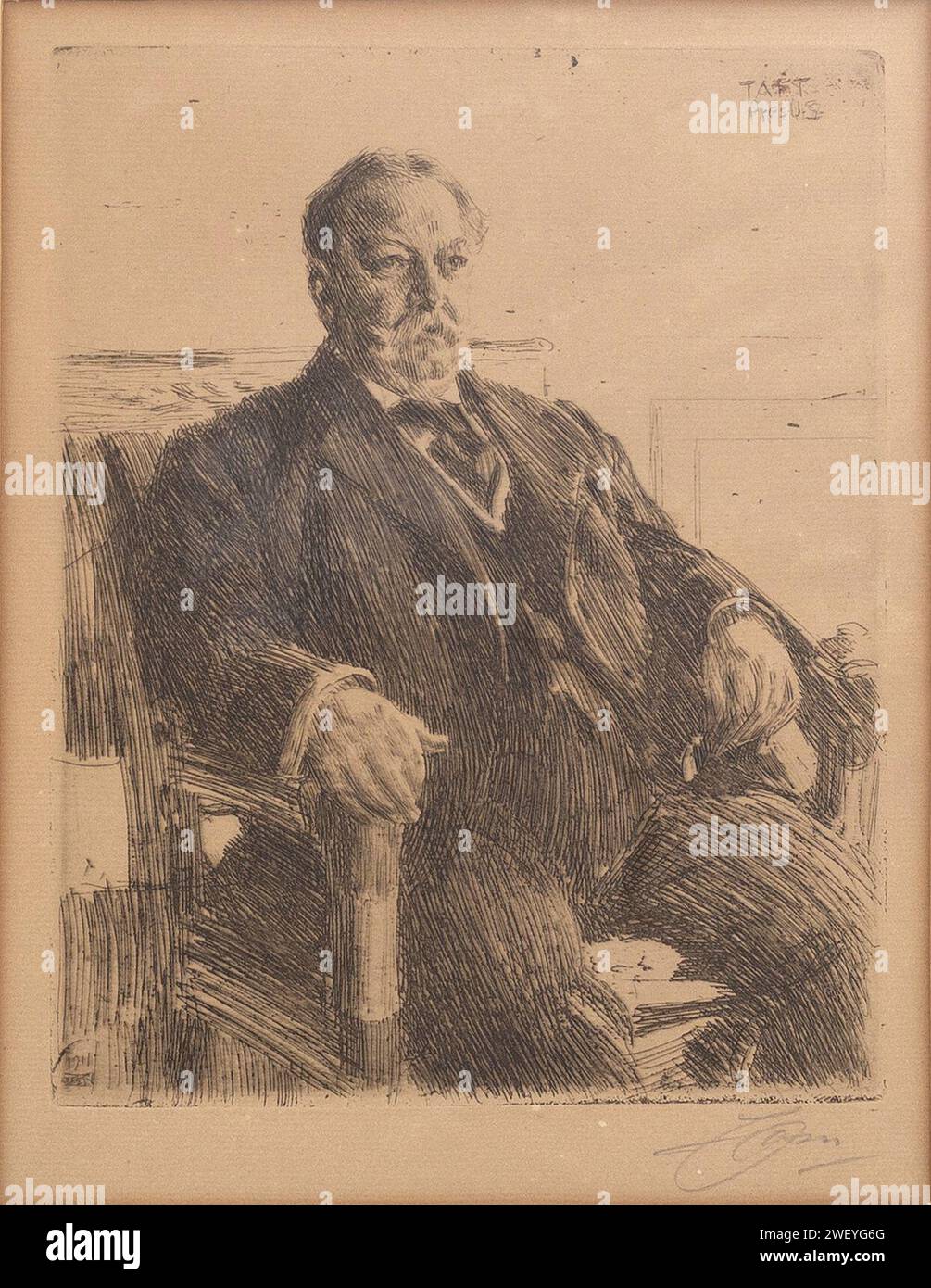 Anders Zorn - Print of President William H. Taft 1911 - Bukowskis Stock ...