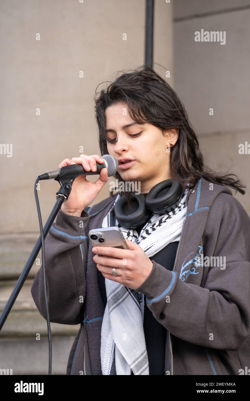 Glasgow, Scotland, UK. 27th Jan, 2024. Pro Palestine rally and protest