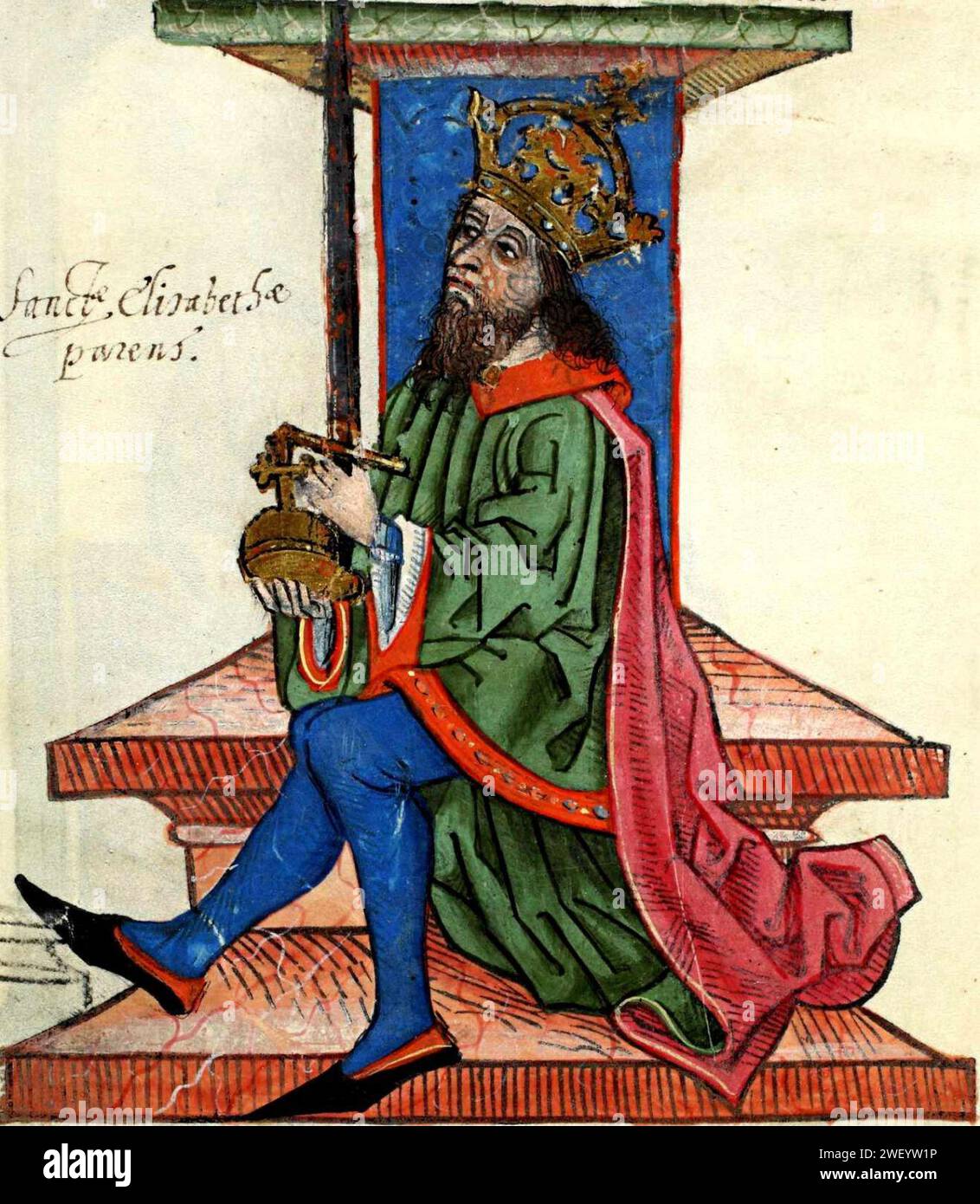 Andrew II (Chronica Hungarorum Stock Photo Alamy