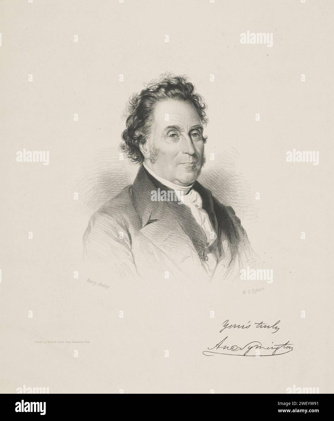 Andrew Symington by William Henry Egleton. Stock Photo