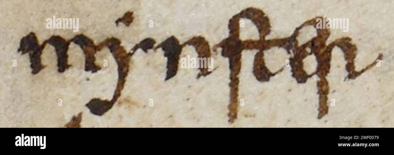 Anglo-Saxon Chronicle - mynster Stock Photo
