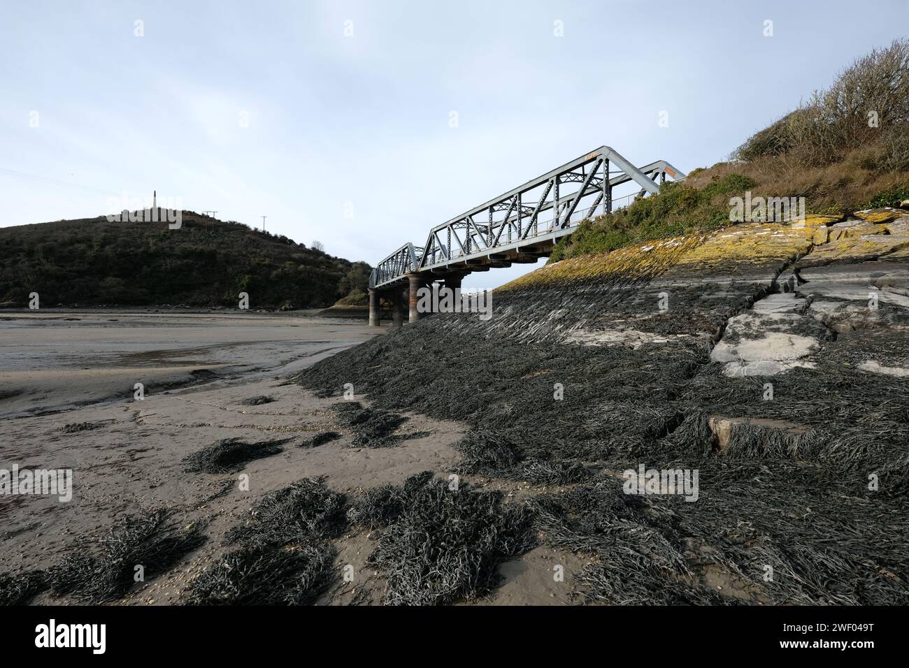 Little Petherick Creek Bridge LSWR Bridge 153 Built 1899 Padstow Cornwall UK Stock Photo