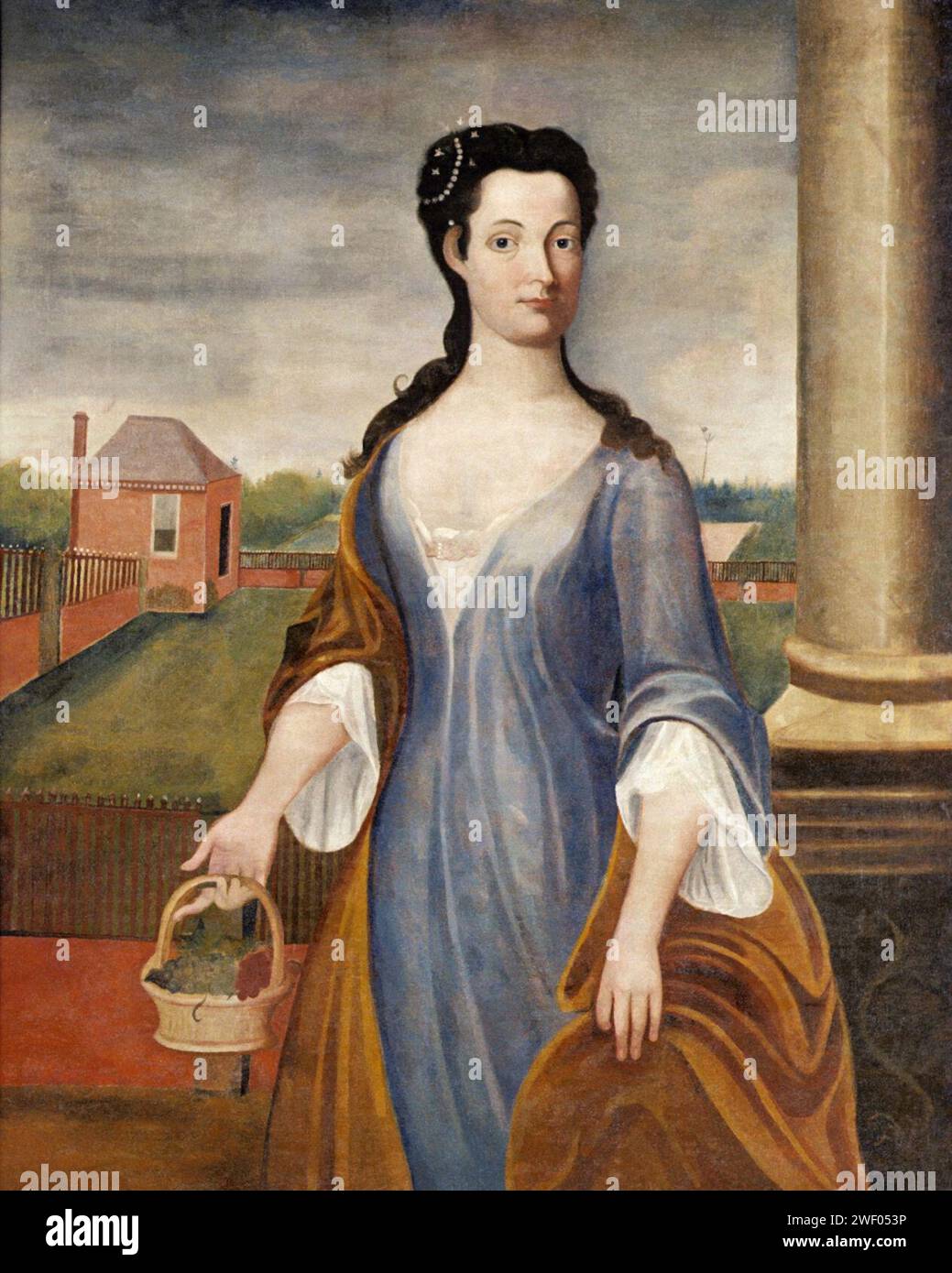 ANNE BYRD CARTER (MRS. CHARLES CARTER, 1725-1757). Stock Photo