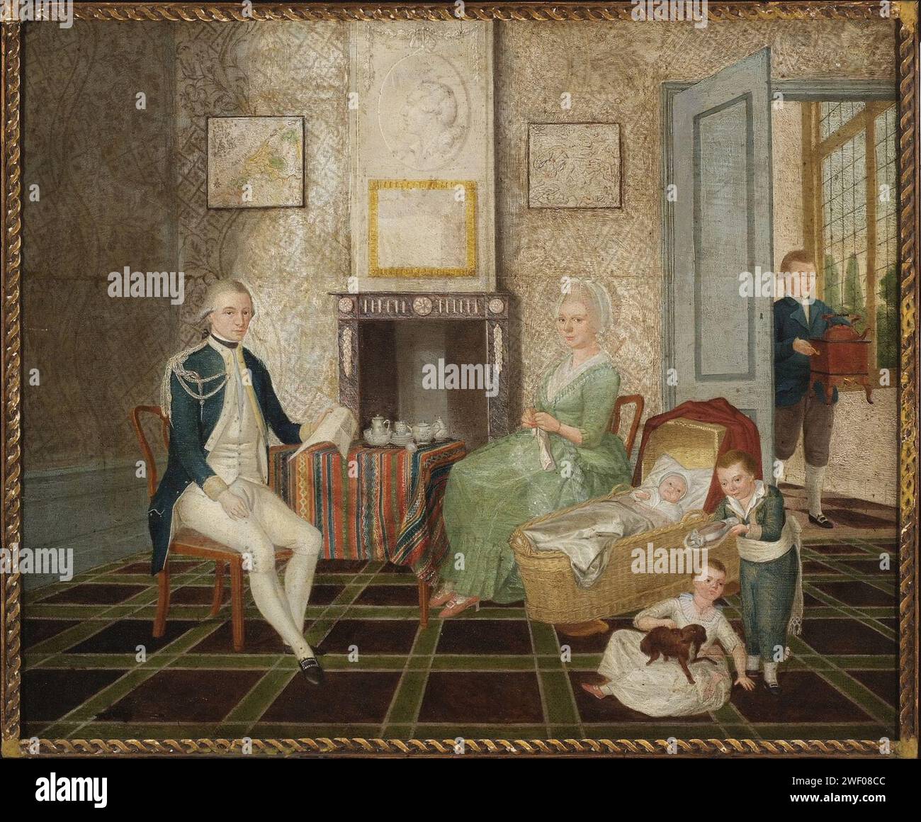 Anoniem - Kapitein Jan Keer met zijn vrouw Baronesse Gray en drie. - 55259 Stock Photo
