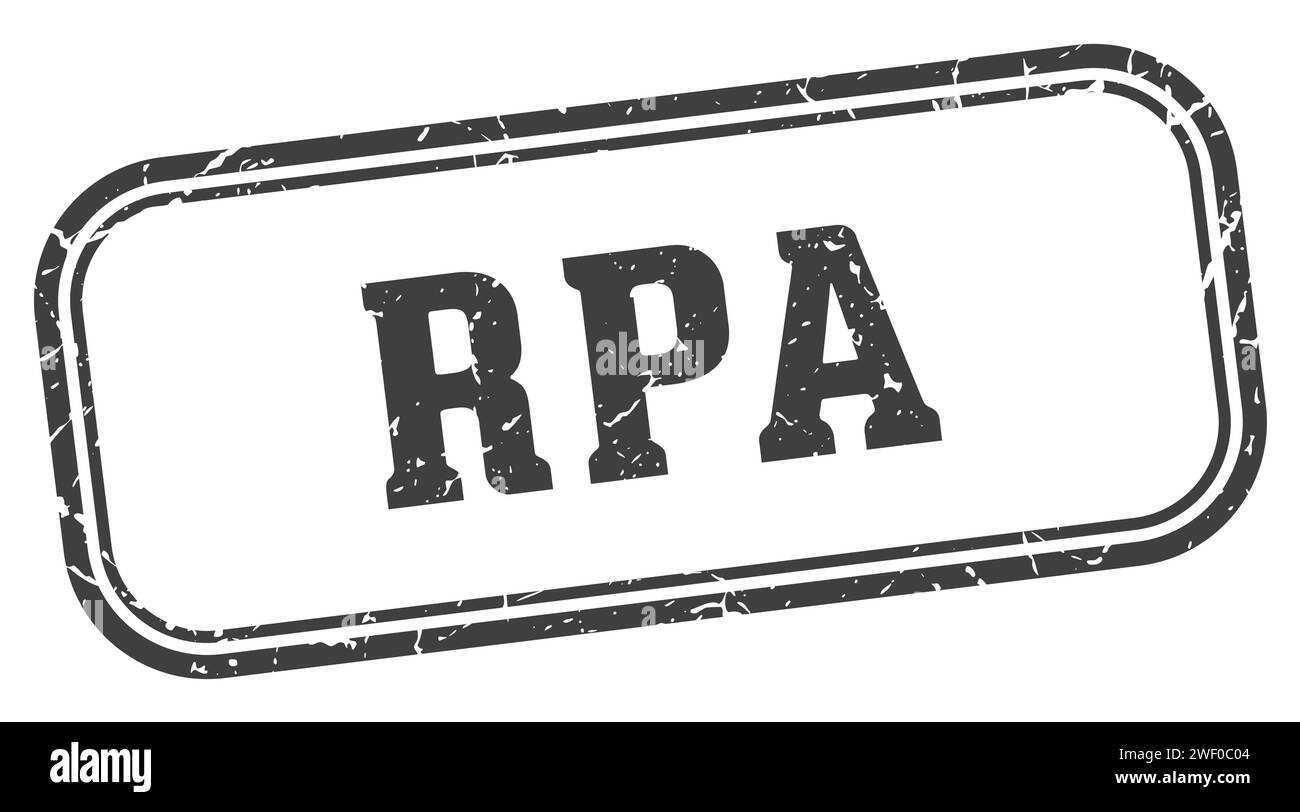 rpa stamp. rpa rectangular stamp isolated on white background Stock ...