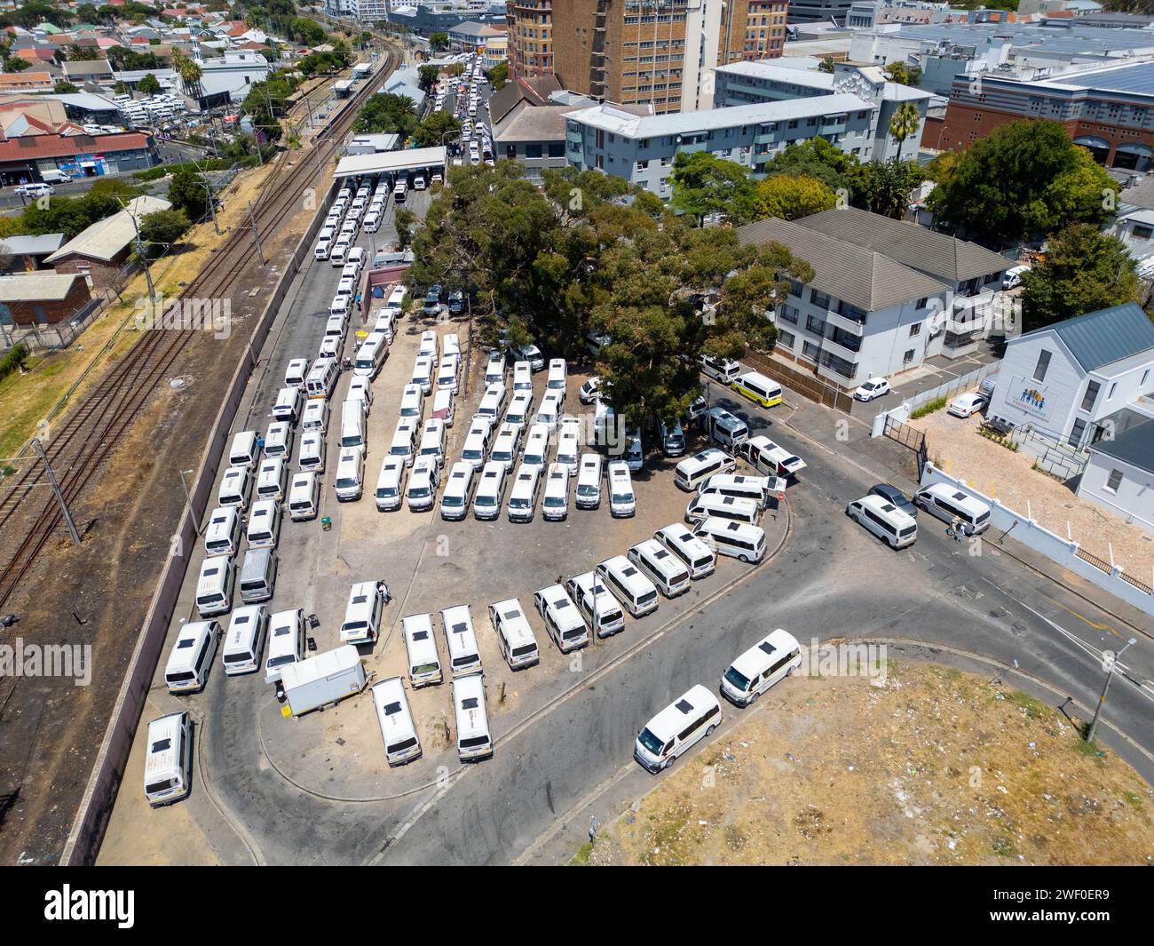 Minibus Taxi depot, Wynberg, Cape Town, South Africa 7708 Stock Photo
